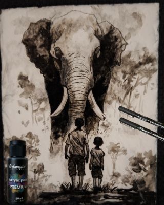 🐘✨ Síla okamžiku zachycená na papíře. Naše ambasadorka Petra Volmanová vytvořila jedinečné dílo, kde se snoubí...